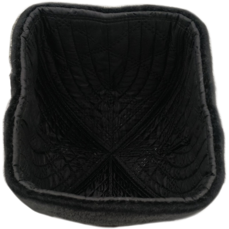 Скуфия зимняя, подклад синтапон + отворот нерпа, тиар, кашемировая