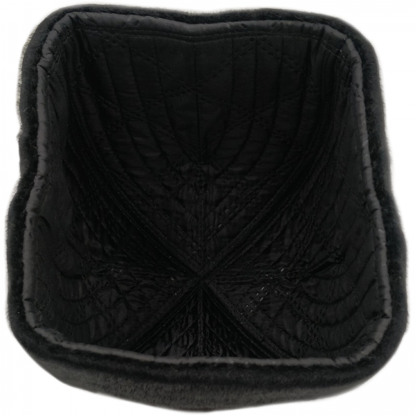 Скуфия зимняя, подклад синтапон + отворот нерпа, тиар, кашемировая