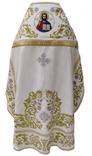 Облачение священника, вишитое на бархате, вишивка