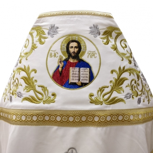 Облачение священника, вишитое на бархате, вишивка