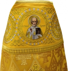 Облачення священника комбіноване з парчі &quot;Кіпрський хрест&quot;, з вишитим опліччям, вишивка &quot;Коло&quot;