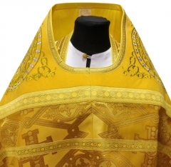 Облачення священника комбіноване з парчі &quot;Кіпрський хрест&quot;, з вишитим опліччям, вишивка &quot;Коло&quot;