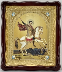 Ікона чудо свт. Георгія Победоносця о Змії 48х42см