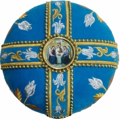 Митра  "Роза"  голубая