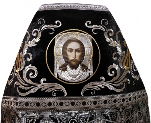 Облачення священника комбіноване з парчі "Віфлеємськийй хрест", з вишитим опліччям, вишивка "Новий візерунок"