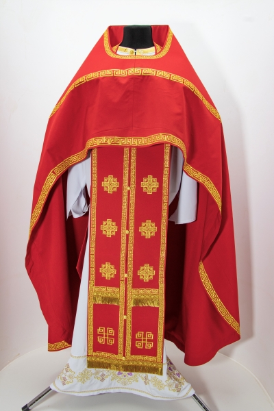 Облачение священника вишитое на габардине, вишивка