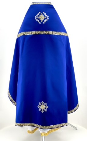Облачение священника вишитое на габардине, вишивка "Крест" с вишитим галуном