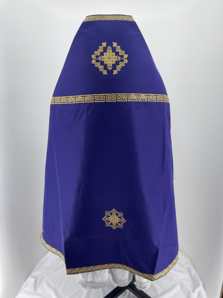 Облачення священника, вишите на габардині, з вишитим галуном, вишивка "Меандр"