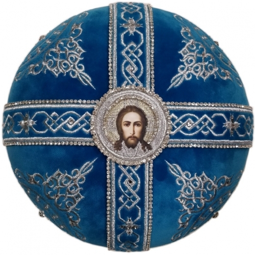 Митра Ромб голубая