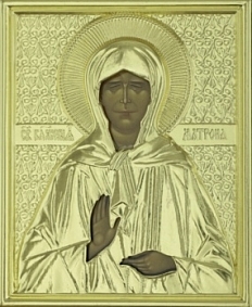 Икона блаж. Матрона в ризе 9х11