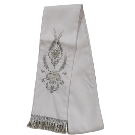 Закладка  "Василек"  белая 