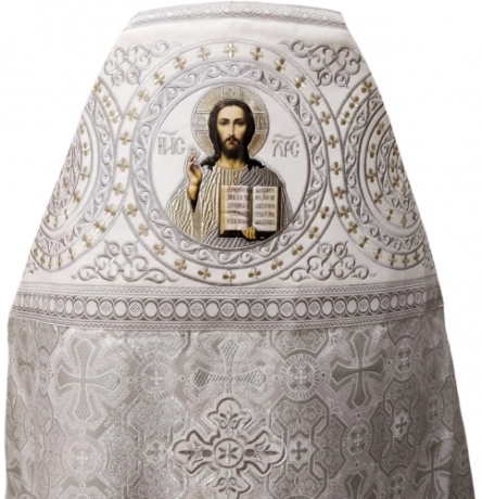 Облачение священника комбинированное из парчи "Афонский крест", с вишитим оплечием, вишивка "Коло"