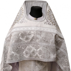 Облачення священника комбіноване з парчі &quot;Афонский хрест&quot;, з вишитим опліччям, Вишивка &quot;Коло&quot;