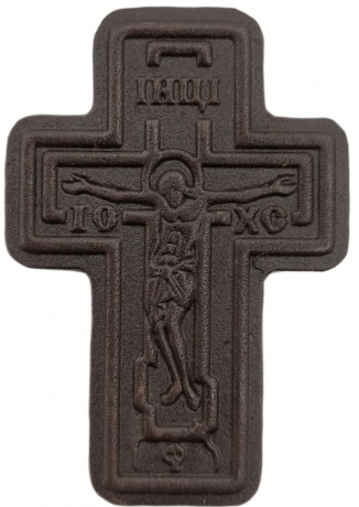 Шкіряний хрест в авто, розмір 6х4см