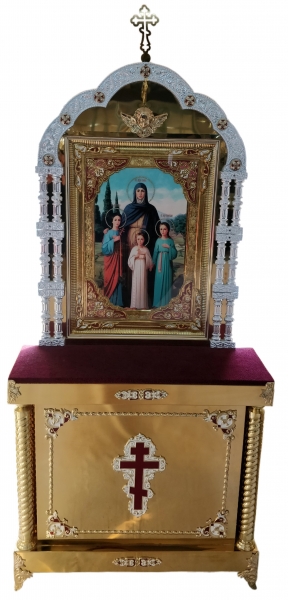 Киот на 3 колоны с иконой