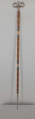 Жезл дерев`яний комб., (з зміями) емаль та камінчики 149х15,5см