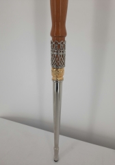 Жезл дерев`яний комб., (з зміями) емаль та камінчики 149х15,5см