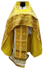 Облачення священника комбіноване з парчі &quot;Київський хрест&quot;, з вишитим опліччям, вишивка &quot;Роза&quot;