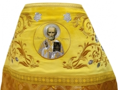 Облачення священника комбіноване з парчі &quot;Київський хрест&quot;, з вишитим опліччям, вишивка &quot;Роза&quot;