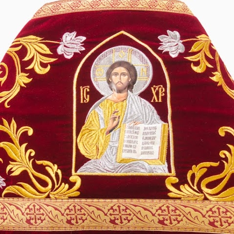 Облачение священника вишитое на бархате, вишивка