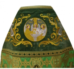 Облачення священника комбіноване з парчі &quot;Кіпрський хрест&quot;, з вишитим опліччям, вишивка &quot;Новий візерунок&quot;