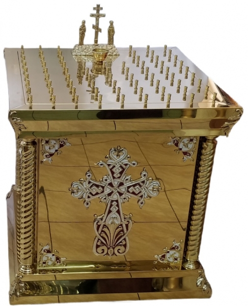 Панихидный стол 85х85 82св( большой крест)