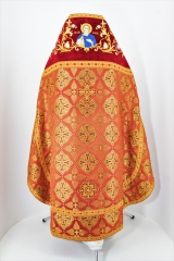 Облачение священника комбинированное из парчи, с вишитим оплечием, вышивка "Пасхальная"