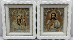 Ікони "Вінчальна пара" ((літ куп. ж. - бл.)) біл. без пат.) 27х24см