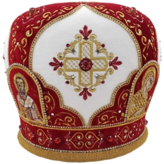 Митра  Александровская  белая