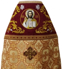 Облачення священника комбіноване з парчі &quot;Царський хрест&quot;, з вишитим опліччям, Вишивка &quot;Роза&quot;