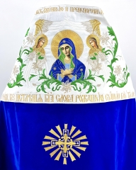 Комбіноване облачення священника вишите на оксамиті, з вишитими іконами, вишивка &quot;Лілії&quot;