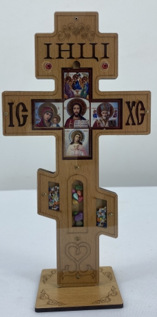 Хрест з камінчиками 21х11см