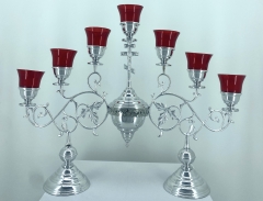 Семисвічник напрестольний, №1 - 2. (хрест, алюм.) 83х59 