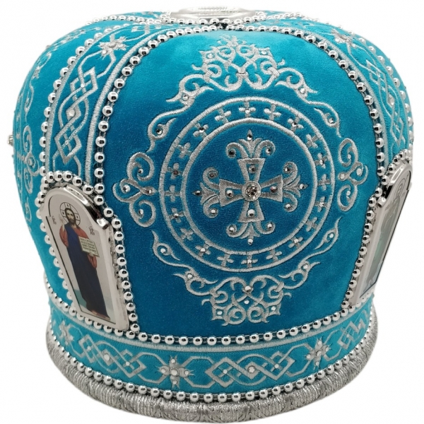 Митра Ромб голубая