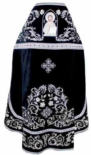 Облачение священника, вышитое на бархате, вишивка