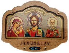 Автомобільний трійник (дер.) в оргсклі 9,8х6см