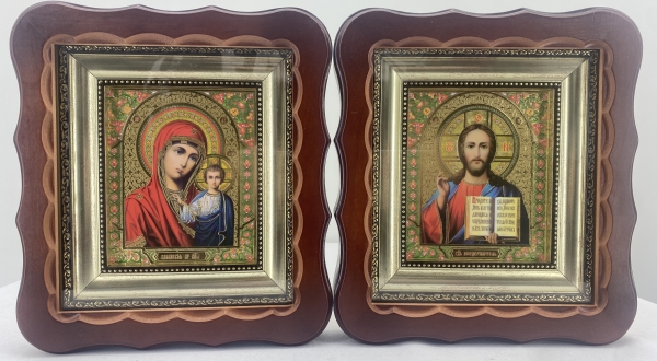 Ікони "Вінчальна пара" кор. рам. 21х19см