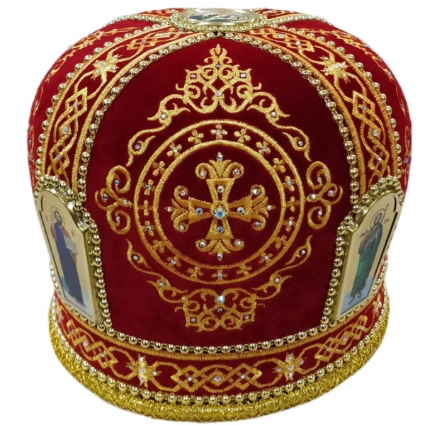 Митра Ромб красная