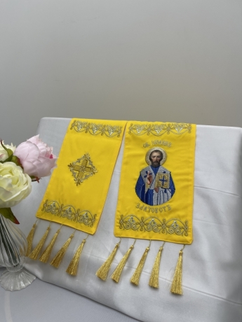 Закладка з вишитою іконою св. Іоанн Златовуст