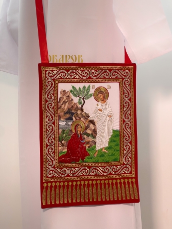 Набедренник вишитий (з пасхального облачення) з іконою "Noli me tangere"