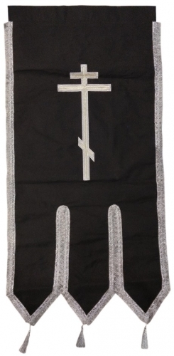 Хоругви вышитые лилия вышивка + пришивной баннер с одной стороны, с другой крест без вышивки