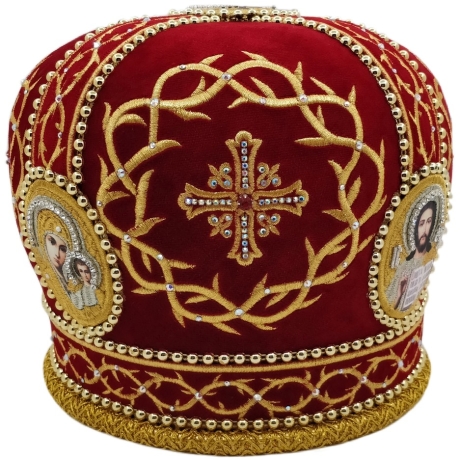 Митра "Терновый венец" красная