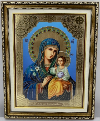 Икона Богородицы "Неувядающий цвет" 49х39