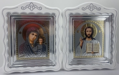 Ікони &quot;Вінчальна пара&quot; літог. сіра, біл. пат. ср. 30х24см