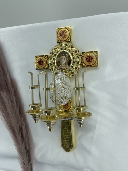 Трисвічник Пасхальний кит. №12 31х16х12см