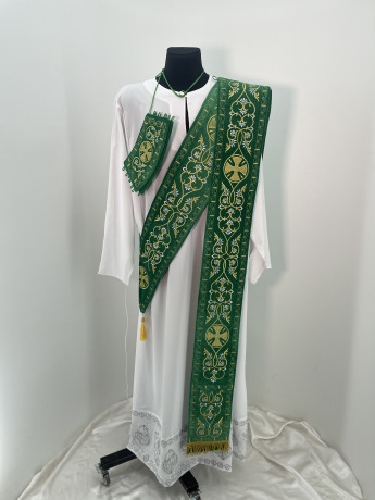 Орарь з поручами, вишивка "Лоза"