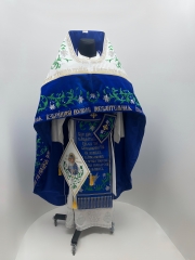 Комбіноване облачення священника вишите на оксамиті, з вишитими іконами, вишивка &quot;Лілії&quot;