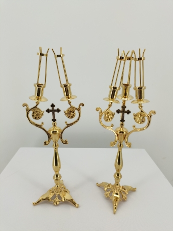 Дикирии-трикирии (латунь) висота 41см ширина 14,5см