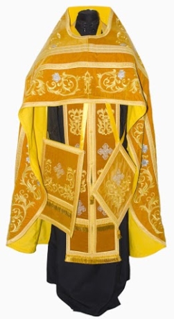 Облачення священника, вишите на оксамиті, вишивка "Троянда" з пришитим галуном