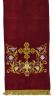Накидка "Хрест квітка" на аналой, з дорогою бахрамою